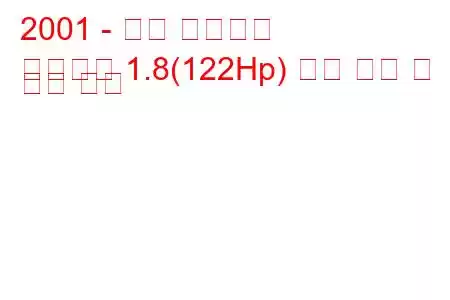 2001 - 현대 매트릭스
매트릭스 1.8(122Hp) 연료 소비 및 기술 사양