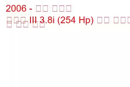 2006 - 기아 카니발
카니발 III 3.8i (254 Hp) 연료 소비량 및 기술 사양