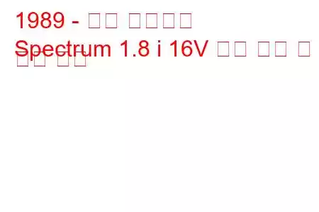 1989 - 지오 스펙트럼
Spectrum 1.8 i 16V 연료 소비 및 기술 사양