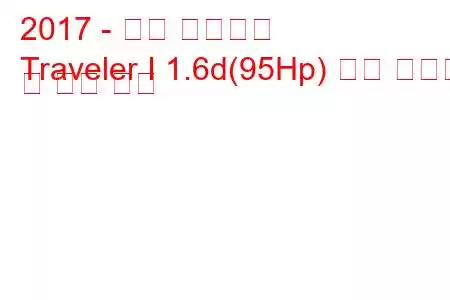 2017 - 푸조 트래블러
Traveler I 1.6d(95Hp) 연료 소비량 및 기술 사양