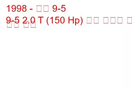 1998 - 사브 9-5
9-5 2.0 T (150 Hp) 연료 소비량 및 기술 사양