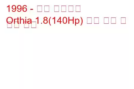1996 - 혼다 오르티아
Orthia 1.8(140Hp) 연료 소비 및 기술 사양