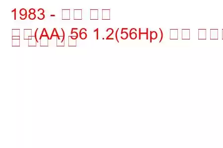 1983 - 혼다 재즈
재즈(AA) 56 1.2(56Hp) 연료 소비량 및 기술 사양