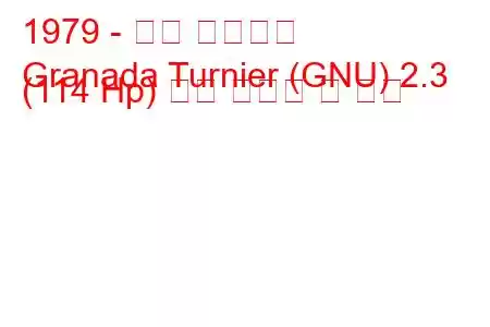 1979 - 포드 그라나다
Granada Turnier (GNU) 2.3 (114 Hp) 연료 소비량 및 사양