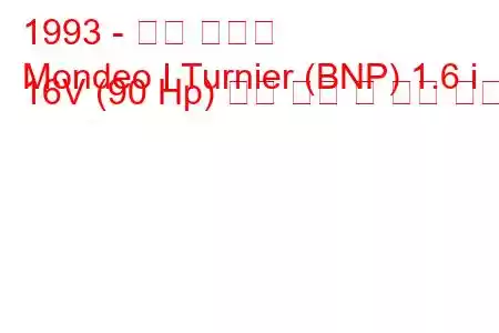 1993 - 포드 몬데오
Mondeo I Turnier (BNP) 1.6 i 16V (90 Hp) 연료 소비 및 기술 사양