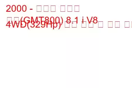 2000 - 쉐보레 서버번
교외(GMT800) 8.1 i V8 4WD(329Hp) 연료 소비 및 기술 사양