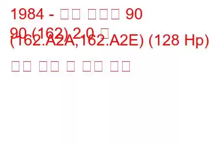 1984 - 알파 로미오 90
90 (162) 2.0 즉 (162.A2A,162.A2E) (128 Hp) 연료 소비 및 기술 사양