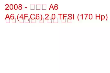 2008 - 아우디 A6
A6 (4F,C6) 2.0 TFSI (170 Hp) 연료 소비량 및 기술 사양