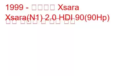 1999 - 시트로엥 Xsara
Xsara(N1) 2.0 HDI 90(90Hp) 연료 소비량 및 기술 사양