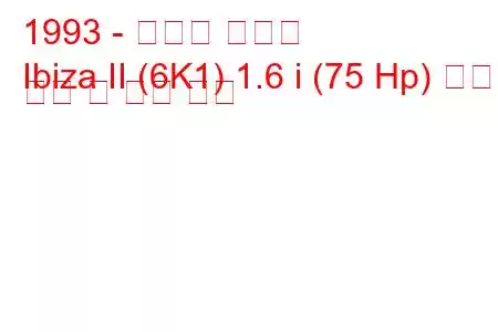 1993 - 세아트 이비자
Ibiza II (6K1) 1.6 i (75 Hp) 연료 소비 및 기술 사양