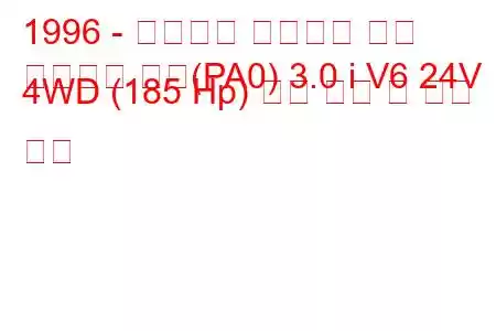 1996 - 미쓰비시 스페이스 기어
스페이스 기어(PA0) 3.0 i V6 24V 4WD (185 Hp) 연료 소비 및 기술 사양