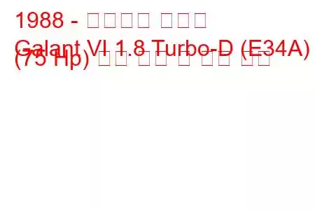 1988 - 미쓰비시 갈란트
Galant VI 1.8 Turbo-D (E34A) (75 Hp) 연료 소비 및 기술 사양