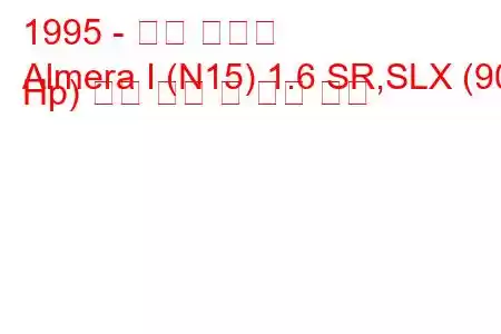 1995 - 닛산 알메라
Almera I (N15) 1.6 SR,SLX (90 Hp) 연료 소비 및 기술 사양
