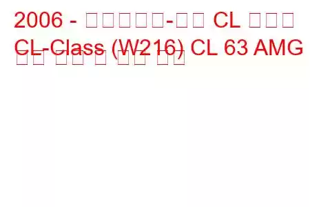2006 - 메르세데스-벤츠 CL 클래스
CL-Class (W216) CL 63 AMG 연료 소비 및 기술 사양