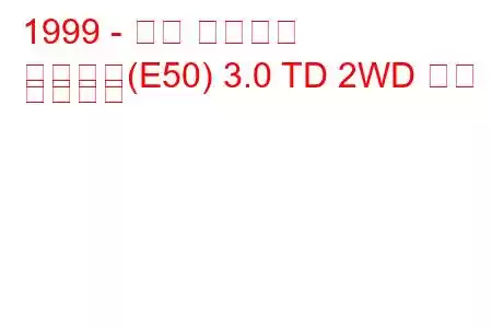 1999 - 닛산 엘그랜드
엘그랜드(E50) 3.0 TD 2WD 연비 및 기술사양