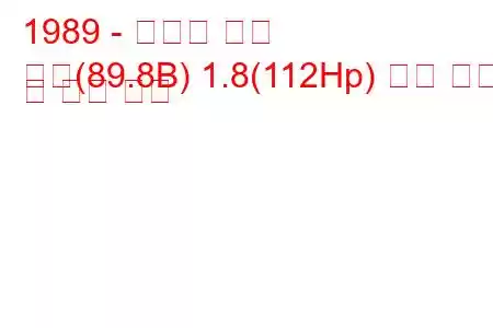 1989 - 아우디 쿠페
쿠페(89.8B) 1.8(112Hp) 연료 소비 및 기술 사양