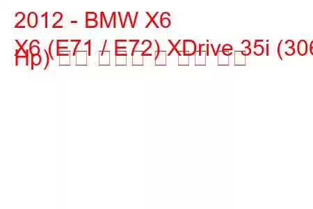 2012 - BMW X6
X6 (E71 / E72) XDrive 35i (306 Hp) 연료 소비량 및 기술 사양