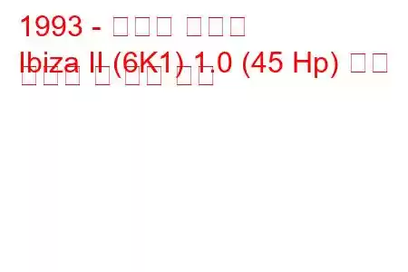 1993 - 세아트 이비자
Ibiza II (6K1) 1.0 (45 Hp) 연료 소비량 및 기술 사양