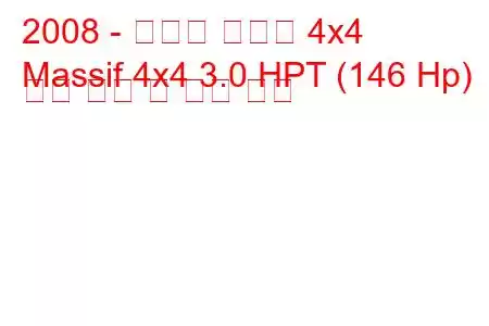 2008 - 이베코 마시프 4x4
Massif 4x4 3.0 HPT (146 Hp) 연료 소비 및 기술 사양