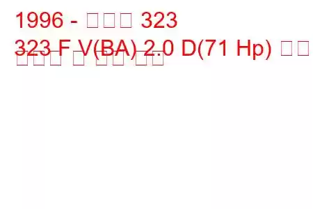 1996 - 마즈다 323
323 F V(BA) 2.0 D(71 Hp) 연료 소비량 및 기술 사양