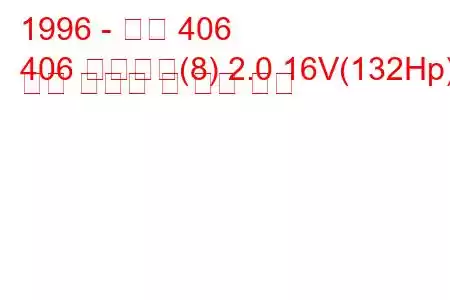 1996 - 푸조 406
406 브레이크(8) 2.0 16V(132Hp) 연료 소비량 및 기술 사양