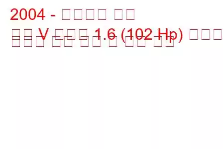 2004 - 폭스바겐 골프
골프 V 플러스 1.6 (102 Hp) 오토매틱 플러스 연료 소비 및 기술 사양