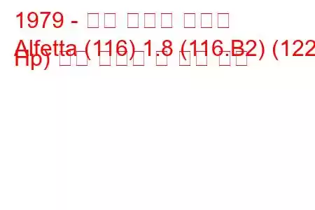 1979 - 알파 로미오 알페타
Alfetta (116) 1.8 (116.B2) (122 Hp) 연료 소비량 및 기술 사양