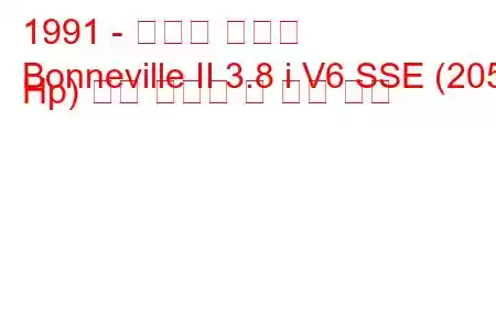 1991 - 폰티악 보네빌
Bonneville II 3.8 i V6 SSE (205 Hp) 연료 소비량 및 기술 사양