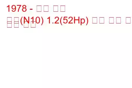 1978 - 닛산 체리
체리(N10) 1.2(52Hp) 연료 소비 및 기술 사양