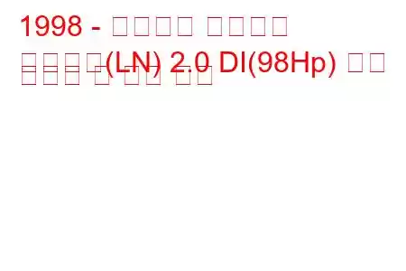 1998 - 랜드로버 프리랜더
프리랜더(LN) 2.0 DI(98Hp) 연료 소비량 및 기술 사양