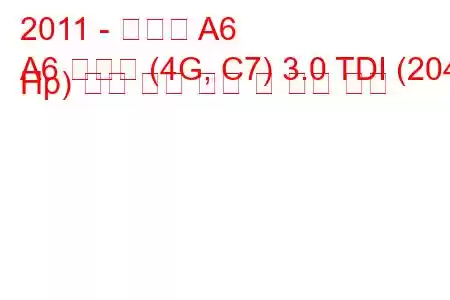 2011 - 아우디 A6
A6 리무진 (4G, C7) 3.0 TDI (204 Hp) 다조 연료 소비 및 기술 사양