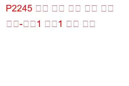 P2245 산소 센서 기준 전압 회로 낮음-뱅크1 센서1 문제 코드