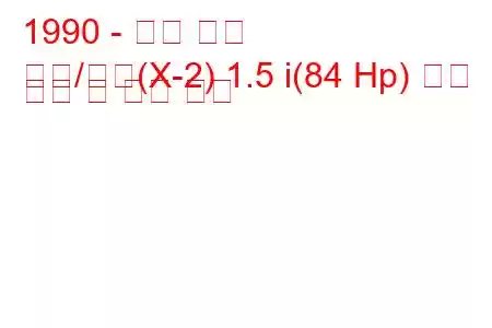 1990 - 현대 포니
포니/엑셀(X-2) 1.5 i(84 Hp) 연료 소비 및 기술 사양