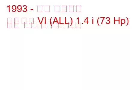1993 - 포드 에스코트
에스코트 VI (ALL) 1.4 i (73 Hp) 연료 소비 및 기술 사양