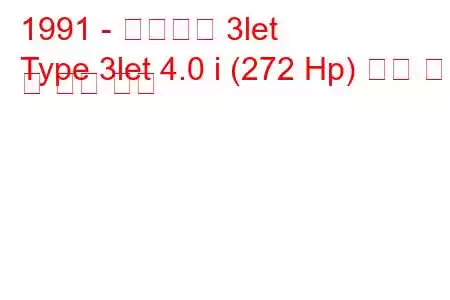 1991 - 비터타입 3let
Type 3let 4.0 i (272 Hp) 연료 소비 및 기술 사양