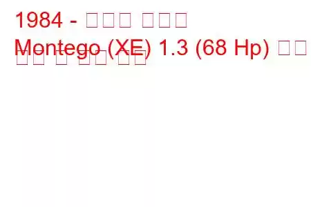 1984 - 오스틴 몬테고
Montego (XE) 1.3 (68 Hp) 연료 소비 및 기술 사양