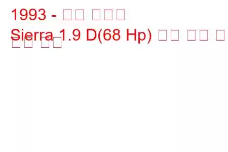 1993 - 타타 시에라
Sierra 1.9 D(68 Hp) 연료 소비 및 기술 사양