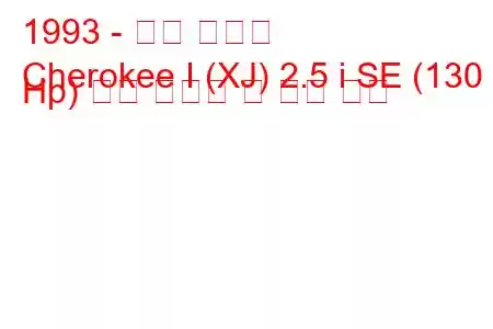 1993 - 지프 체로키
Cherokee I (XJ) 2.5 i SE (130 Hp) 연료 소비량 및 기술 사양