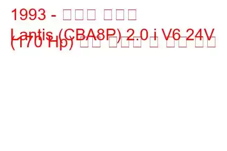 1993 - 마즈다 란티스
Lantis (CBA8P) 2.0 i V6 24V (170 Hp) 연료 소비량 및 기술 사양