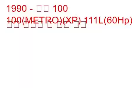 1990 - 로버 100
100(METRO)(XP) 111L(60Hp) 연료 소비량 및 기술 사양