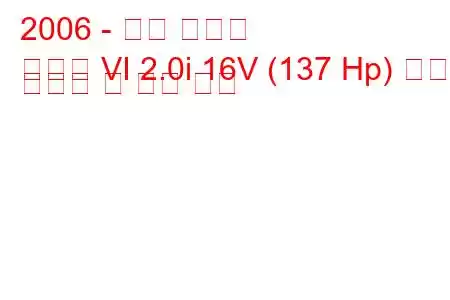 2006 - 현대 쏘나타
쏘나타 VI 2.0i 16V (137 Hp) 연료 소비량 및 기술 사양