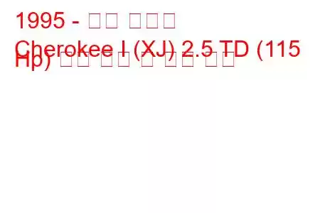 1995 - 지프 체로키
Cherokee I (XJ) 2.5 TD (115 Hp) 연료 소비 및 기술 사양