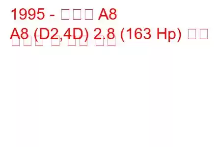 1995 - 아우디 A8
A8 (D2,4D) 2.8 (163 Hp) 연료 소비량 및 기술 사양