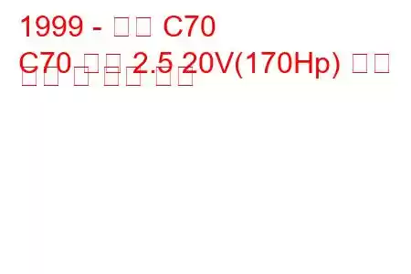 1999 - 볼보 C70
C70 쿠페 2.5 20V(170Hp) 연료 소비 및 기술 사양