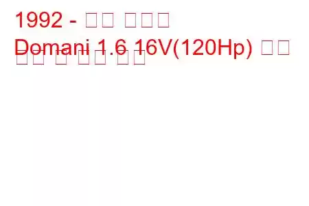 1992 - 혼다 도마니
Domani 1.6 16V(120Hp) 연료 소비 및 기술 사양