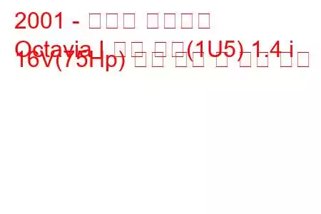 2001 - 스코다 옥타비아
Octavia I 콤비 투어(1U5) 1.4 i 16V(75Hp) 연료 소비 및 기술 사양