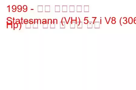 1999 - 홀든 스테이츠만
Statesmann (VH) 5.7 i V8 (306 Hp) 연료 소비 및 기술 사양