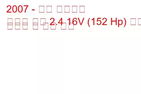 2007 - 닷지 어벤저스
어벤저 세단 2.4 16V (152 Hp) 연료 소비량 및 기술 사양