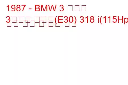 1987 - BMW 3 시리즈
3시리즈 투어링(E30) 318 i(115Hp) 연료 소비 및 기술 사양