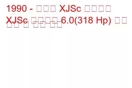 1990 - 재규어 XJSc 컨버터블
XJSc 컨버터블 6.0(318 Hp) 연료 소비 및 기술 사양